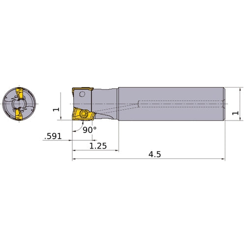 APX4000UR162SA16SA INDEXABLE ENDMIL