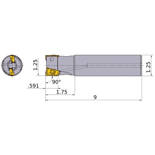 APX4000UR202SA20LA INDEXABLE ENDMIL