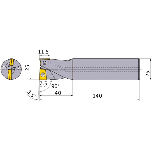 AQXR252SA25S INDEXABLE ENDMILL