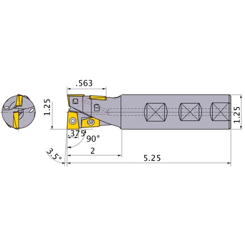 AQXUR202WA20S INDEXABLE ENDMILL