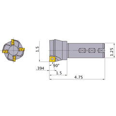ASX400R243W20 INDEXABLE ENDMILL