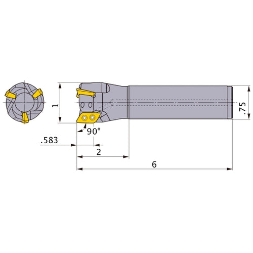 AXD4000UR162SA12SB INDEXABLE ENDMIL