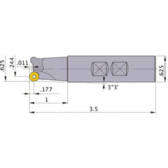 BRP4UNR101W10 INDEXABLE ENDMILL