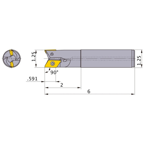 BXD4000R202SA20SB INDEXABLE ENDMILL