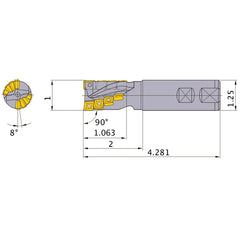 LER1606W20 INDEXABLE ENDMILL