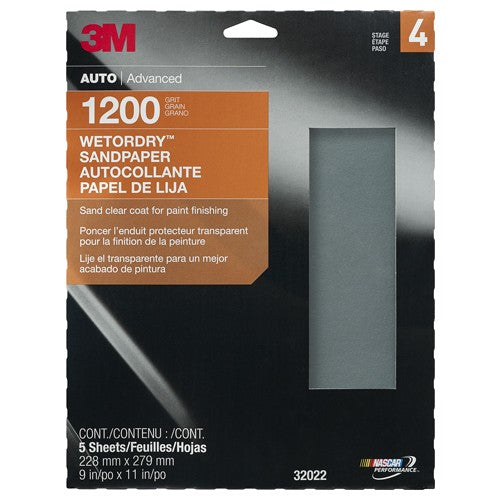 3M Wetordry Sandpaper 32022 9″ × 11″ 1200 Grit - Exact Tooling