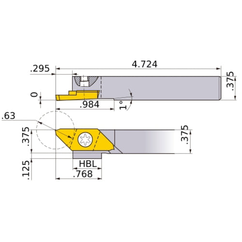CTBHR-062 TURNING HOLDER