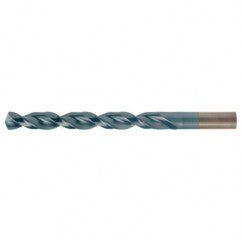 #36 RHS / RHC HSS-CO 8% (M42) 135 Degree Split Point Q-Cobalt Wide Land Parabolic Jobber Drill - TiCN - Exact Tooling