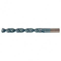 #36 RHS / RHC HSS-CO 8% (M42) 135 Degree Split Point Q-Cobalt Wide Land Parabolic Jobber Drill - TiCN - Exact Tooling