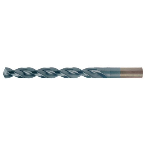 #40 RHS / RHC HSS-CO 8% (M42) 135 Degree Split Point Q-Cobalt Wide Land Parabolic Jobber Drill - TiCN - Exact Tooling