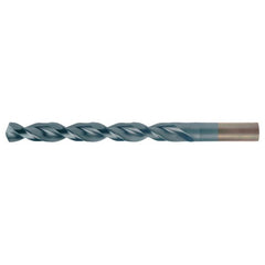 #40 RHS / RHC HSS-CO 8% (M42) 135 Degree Split Point Q-Cobalt Wide Land Parabolic Jobber Drill - TiCN - Exact Tooling