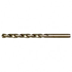 #21 RHS / RHC HSS-CO 8% (M42) 135 Degree Split Point Cobalt Heavy Duty Jobber Length Drill - Straw / Gold Oxide - Exact Tooling