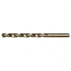 #23 RHS / RHC HSS-CO 8% (M42) 135 Degree Split Point Cobalt Heavy Duty Jobber Length Drill - Straw / Gold Oxide - Exact Tooling