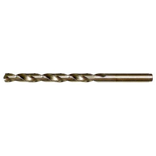 #3 RHS / RHC HSS-CO 8% (M42) 135 Degree Split Point Cobalt Heavy Duty Jobber Length Drill - Straw / Gold Oxide - Exact Tooling