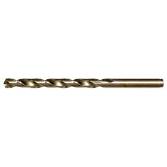 #3 RHS / RHC HSS-CO 8% (M42) 135 Degree Split Point Cobalt Heavy Duty Jobber Length Drill - Straw / Gold Oxide - Exact Tooling
