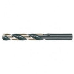#1 RHS / RHC HSS 135 Degree Split Point Heavy Duty Jobber Length Drill - Black & Gold - Exact Tooling