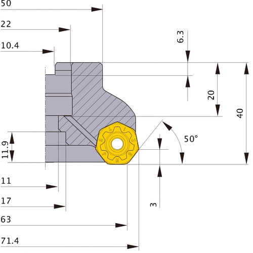 ‎AHX440S-063A08AR MILL