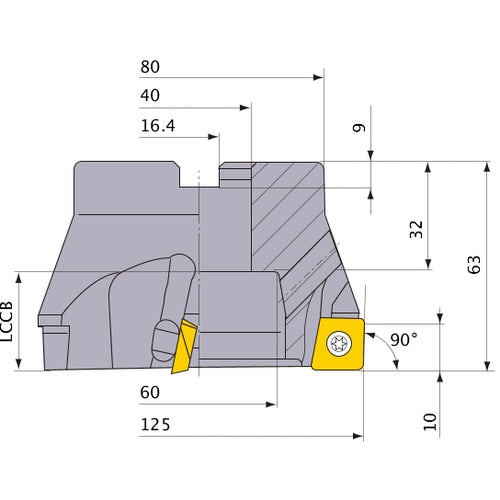 ‎ASX400-125B08R MILL