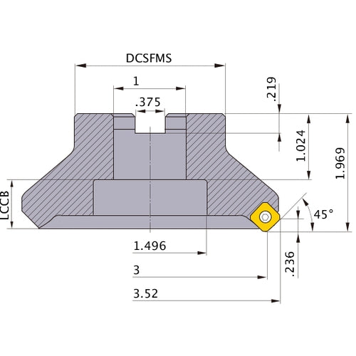 ASX445R0304C FACE MILL
