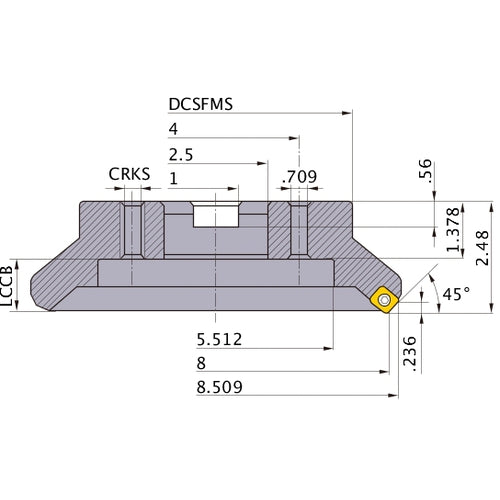 ASX445R0808M FACE MILL
