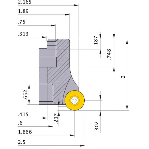 BRP7UPR2504 FACE MILL