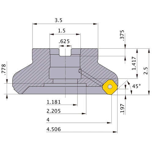 WSX445UR0407EA FACE MILL