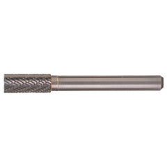 SB-6 Double Cut Solid Carbide Bur-Cylindrical with End Cut - Exact Tooling