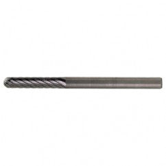 SC-7 Standard Cut Solid Carbide Bur-Cylindrical with Ball Nose - Exact Tooling