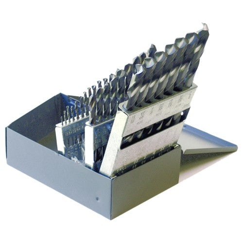 ‎1/16-1/2 RHS / RHC HSS 135 Degree Split Point Heavy Duty Jobber Length Drill Set - TiCN - Exact Tooling