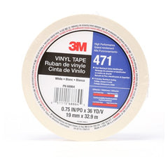 3M Vinyl Tape 471 White 3/4″ × 36 yd 5.2 mil Individually Wrapped Conveniently Packaged - Exact Tooling