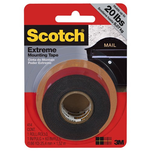1 in × 5 ft (25 Scotch(R) Extreme Mounting Tape 52 m) Alt Mfg # 91084 - Exact Tooling