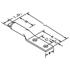 3M Scotchlok Aluminum Two Hole Lug 40132 up to 35 kV 1/0 AWG Tan - Exact Tooling