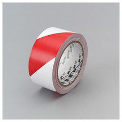3M Safety Stripe Vinyl Tape 767 Red/White 2″ × 36 yd 5 mil Individually Wrapped Conveniently Packaged - Exact Tooling