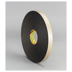 3M Double Coated Polyethylene Foam Tape 4496B Black 1/2″ × 36 yd 62 mil - Exact Tooling