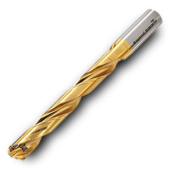 TD1300104S6R01 8xD Gold Twist Drill Body-Cylindrical Shank - Exact Tooling