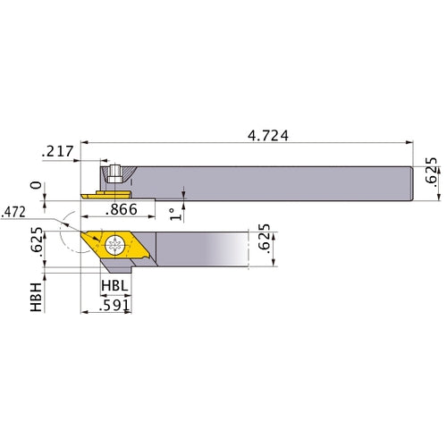CTAHL-102 TURNING HOLDER