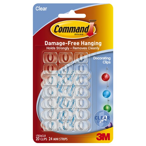 Command Clear Decorating Clips w/Clear Strips 17026CLR-CS - Exact Tooling