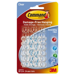 Command Clear Decorating Clips w/Clear Strips 17026CLR-CS - Exact Tooling