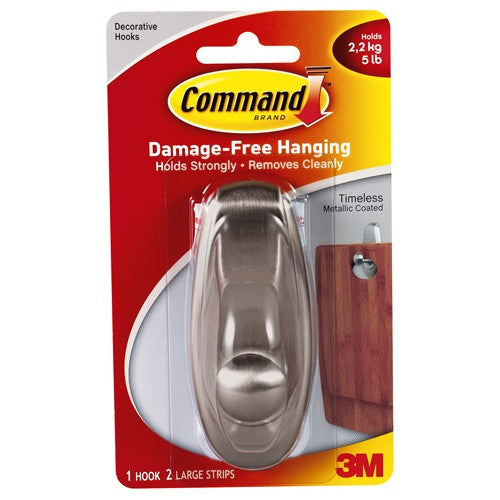 Command Timeless Hook 17063BN-ES Large Brushed Nickel - Exact Tooling