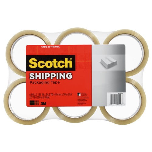 ‎Scotch Lightweight Shipping Packaging Tape 3350-6 1.88″ × 54.6 yd (48 mm × 50 m) - Exact Tooling