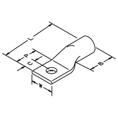 3M Scotchlok Copper One Hole Lug 30023 up to 35 kV 2 AWG Stud Size 5/16 (8) Brown - Exact Tooling