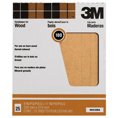 3M Garnet Sanding Sheets 99412NA 9″ × 11″ 180 grit - Exact Tooling