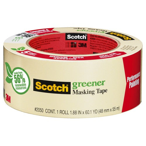 ‎Scotch Greener Masking Tape for Performance Painting 2050-72A 2.82″ × 60.1 yd (72 mm × 55 m) - Exact Tooling