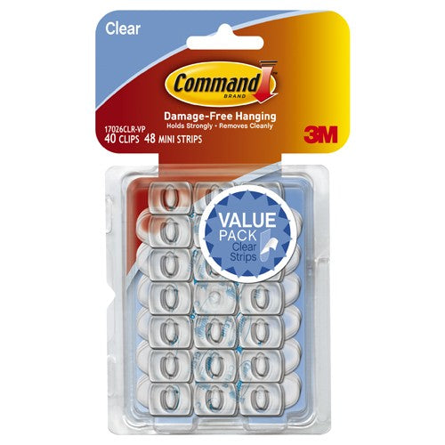 ‎Command Clear Decorating Clips Value Pack 17026CLR-40ES - Exact Tooling
