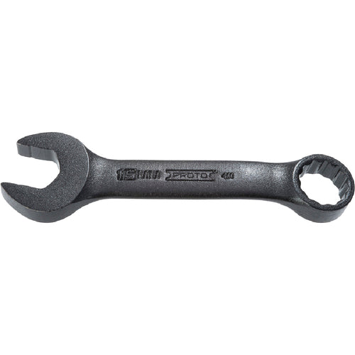 ‎Proto Black Oxide Metric Short Combination Wrench 15 mm - 12 Point - Exact Tooling