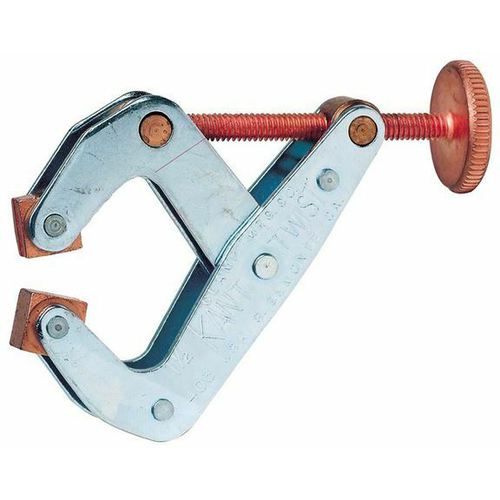 Round Handle Clamp - 1 1/8″ Throat Depth, 1 1/2″ Max. Opening - Exact Tooling