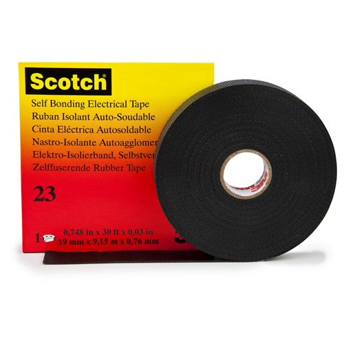 ‎3/4 in × 30 ft Scotch® 23 Electrical Tape - 19 mm × 9 Alt Mfg # 15025 - Exact Tooling