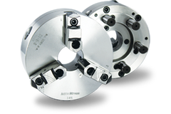 Auto Strong KD Series 3-jaw strong scroll chuck D1 camlock direct mounting, 2-piece jaws - Part # KD5-8" - Exact Tooling