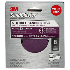 3M SandBlaster Sanding Discs 99622SB-ES 5in × 8Hole 80 grit - Exact Tooling