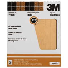 3M Garnet Sanding Sheets 99411NA 9″ × 11″ 220 grit - Exact Tooling
